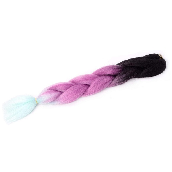 5 packs of Black Purple  ombré braiding hair *NWT* main image 4